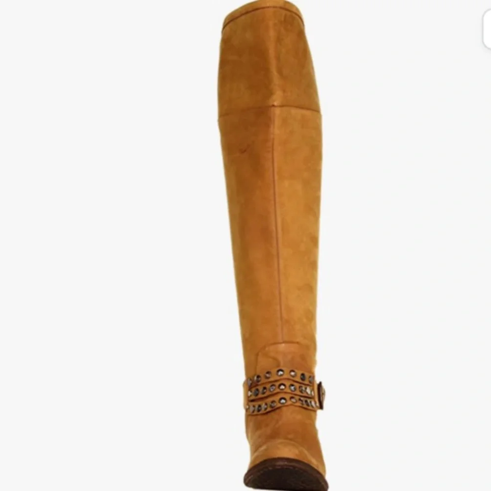 Steven By Steve Madden Smoken Knee High Boots Women Color Cognac 6.5